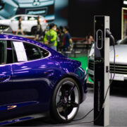 electric car charging with high power charging technology in Bangkok Motor Show 2020.