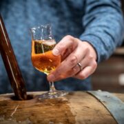 Whiskey drawn from a cask.