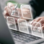 business person writing up documents.