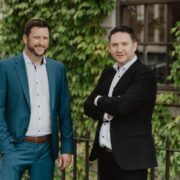 two men in suits in Dublin.