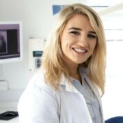 Fair-haired dentist.