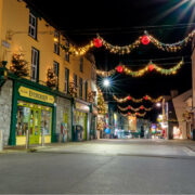 An Irish street scene at Christmas.