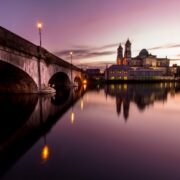 Bridge over the Shannon at dusk in Athlone.