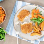Delicious dinner of fish and chips.
