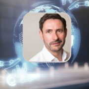 Man inset on image of digital automation theme.