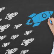 Rockets indicating business start-ups.