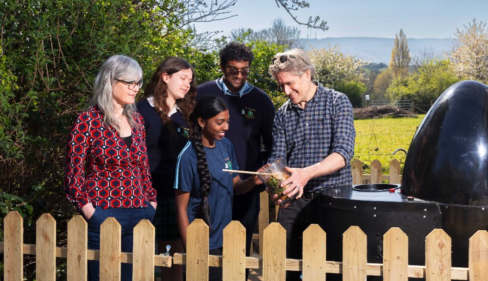 Students learning about anaerobic digestion.