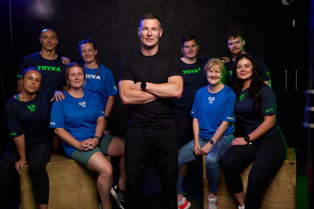 Fitness entrepreneur Brian Lee with Tryka participants.