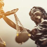 Statue of justice with scales.
