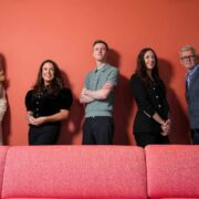 Representatives from Bank of Ireland and Google Ireland at the launch of 10,000 AI scholarships for Irish SMEs and the new SME AI Academy on ThinkBusiness.